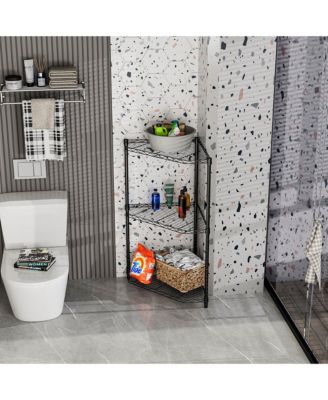 6 Tier Heavy Duty Corner Shelf Rack with 600LB Capacity Adjustable Shelves