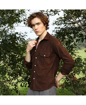 Men's Chocolate Brown Tactile Utility Shirt