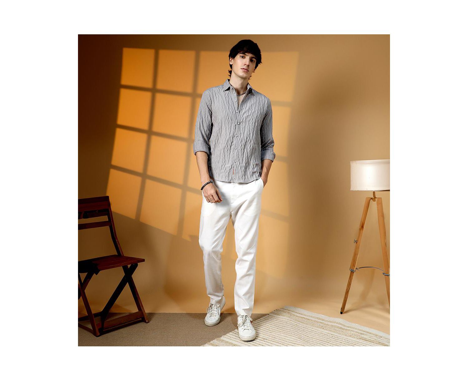 Men's Grain-Textured Shirt