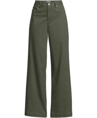 Women's High Rise 5 Pocket Wide Leg Chino Pants