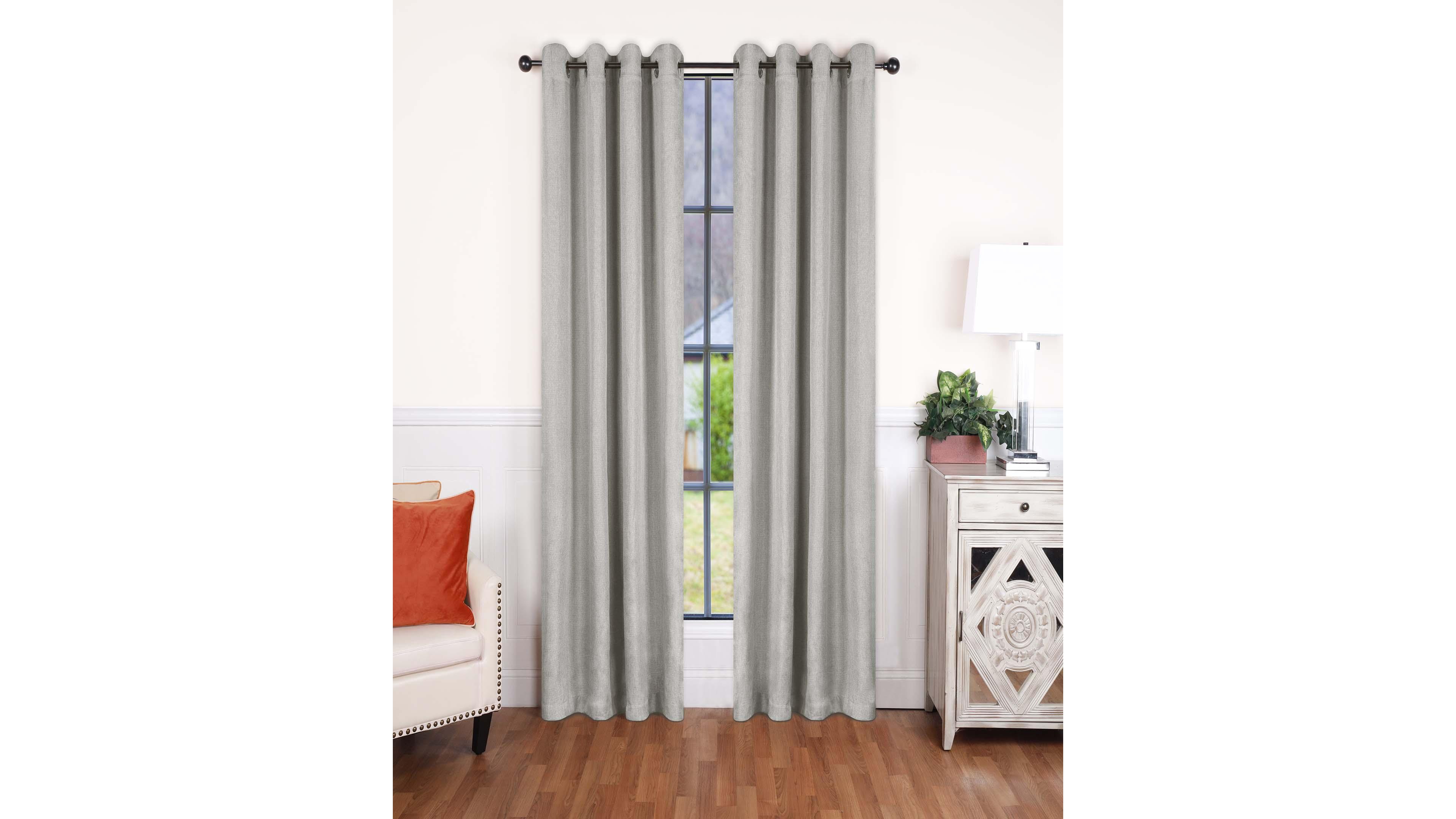 Superior Linen-Inspired Room Darkening Grommet Top Curtains, 52" x 84" (Set of 8)
