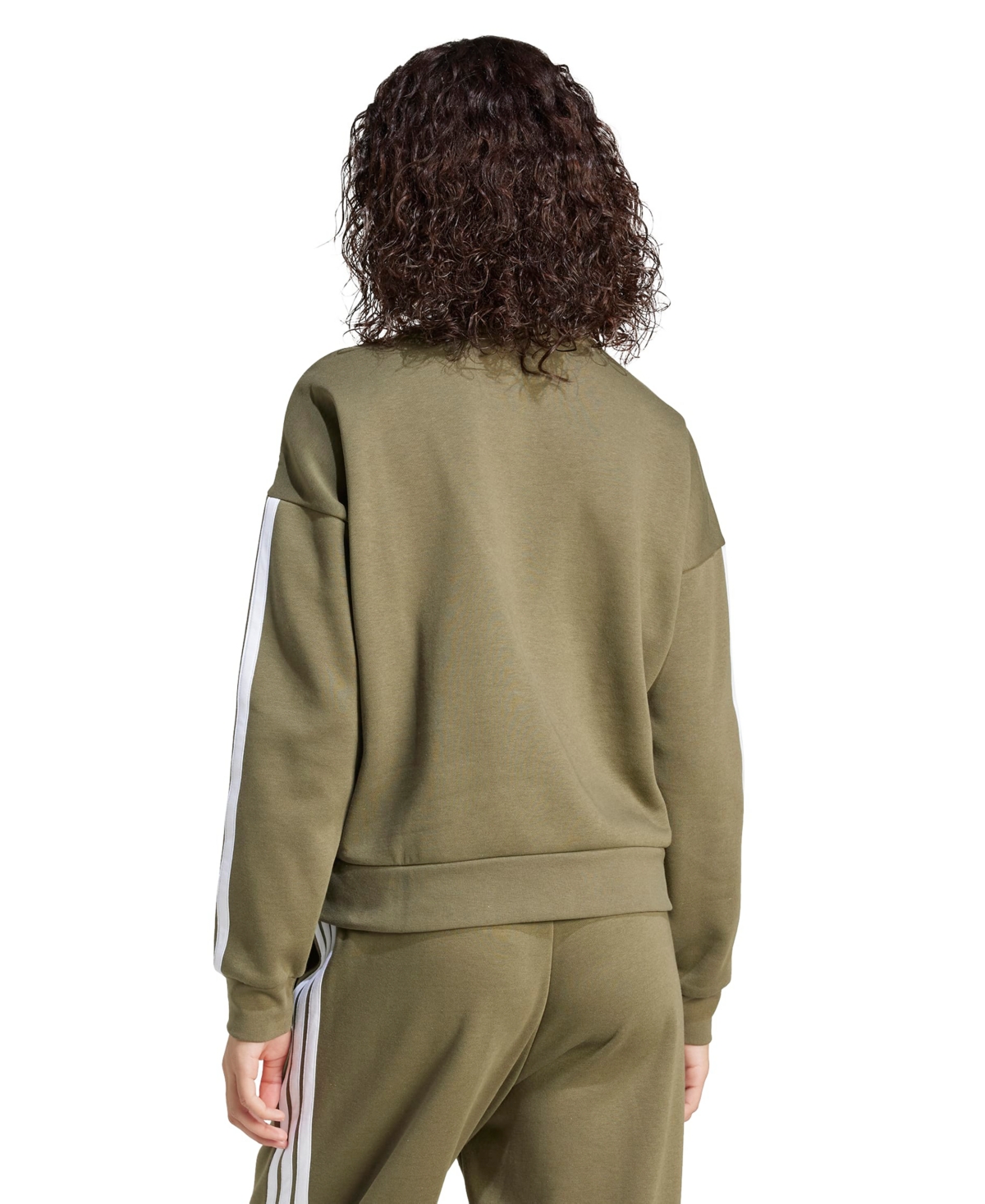 Adidas Originals Adidas Essentials 3-stripes Fleece Sweatshirt In Gray