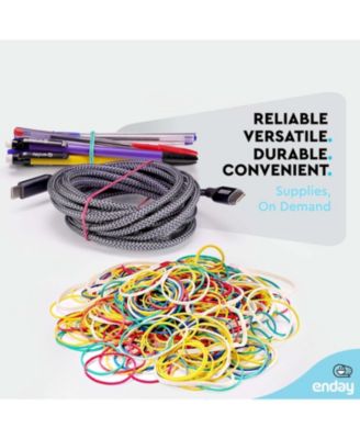 Assorted Size, Stretchy Elastic Bands - Bulk Beige Rubber Bands for School, Home, or Office (56g/2 oz) Enday