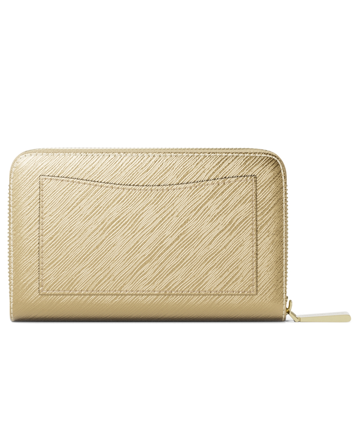 Michael Kors Jet Set Zip Around Card Case In Gold