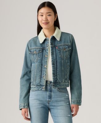 Levi's Women's Original Denim Trucker with Sherpa Lining