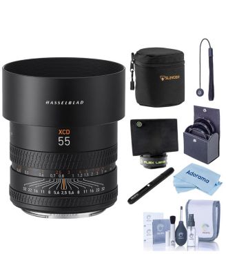 XCD 55mm f/2.5 V Lens, Bundle with Soft Lens Case, 72mm Filter Kit, Lens Shade, Pen Lens Cleaner and Cleaning Kit