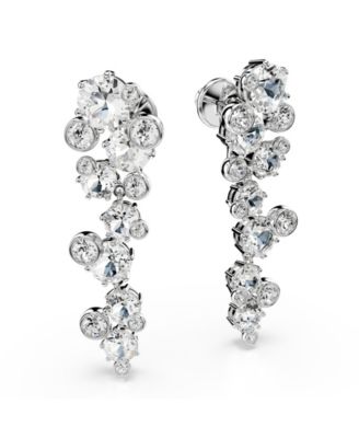Constella  Rhodium Plated Drop Earrings