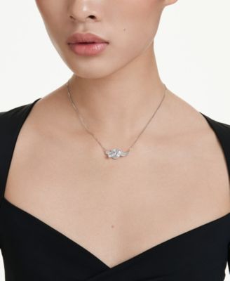 Matrix Rhodium Plated Pendant Necklace