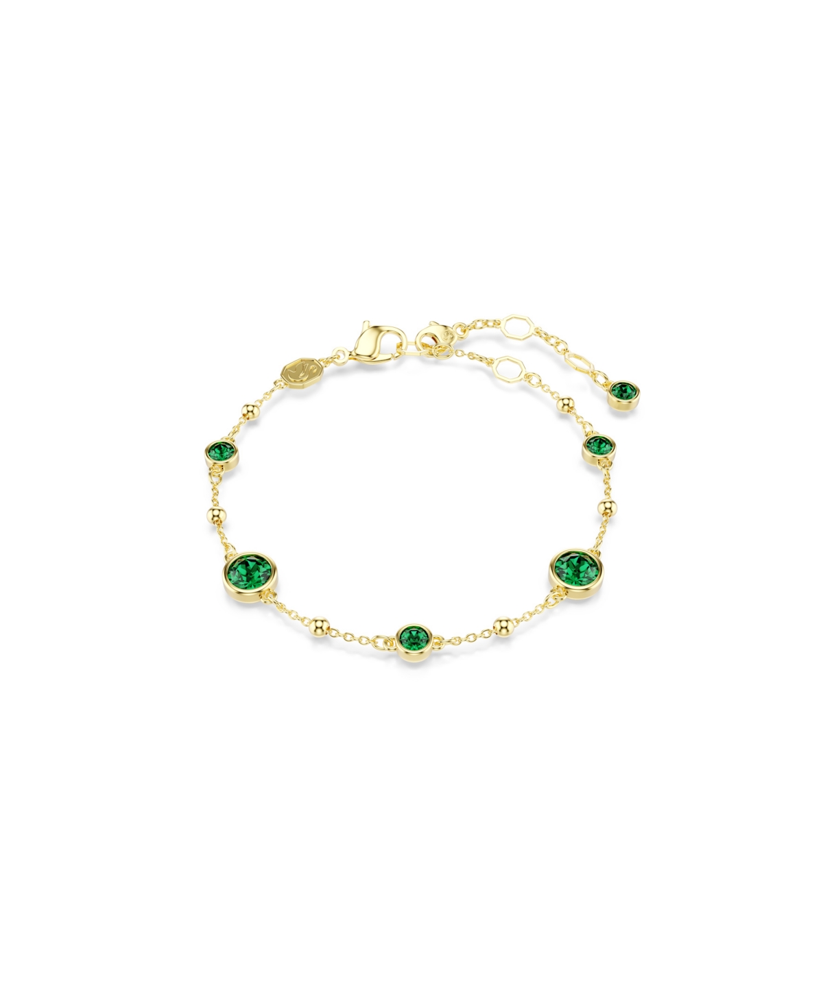 Swarovski Swaroski Imber Gold-tone Plated Bracelet In Green
