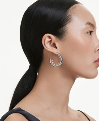 Sublima Rhodium Plated Hoop Earrings