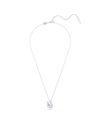 Swan Rhodium Plated Pendant Necklace