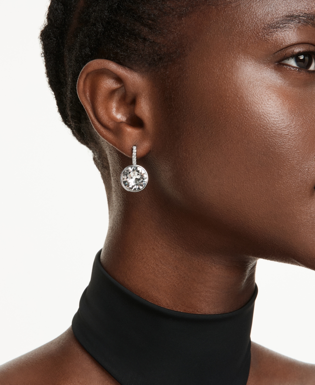 Swarovski Millenia Rhodium Plated Drop Earrings In Metallic
