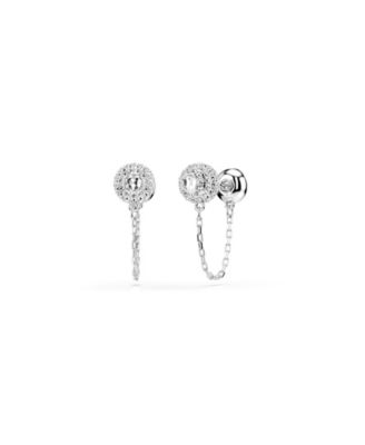 Una Angelic Rhodium Plated Drop Earrings