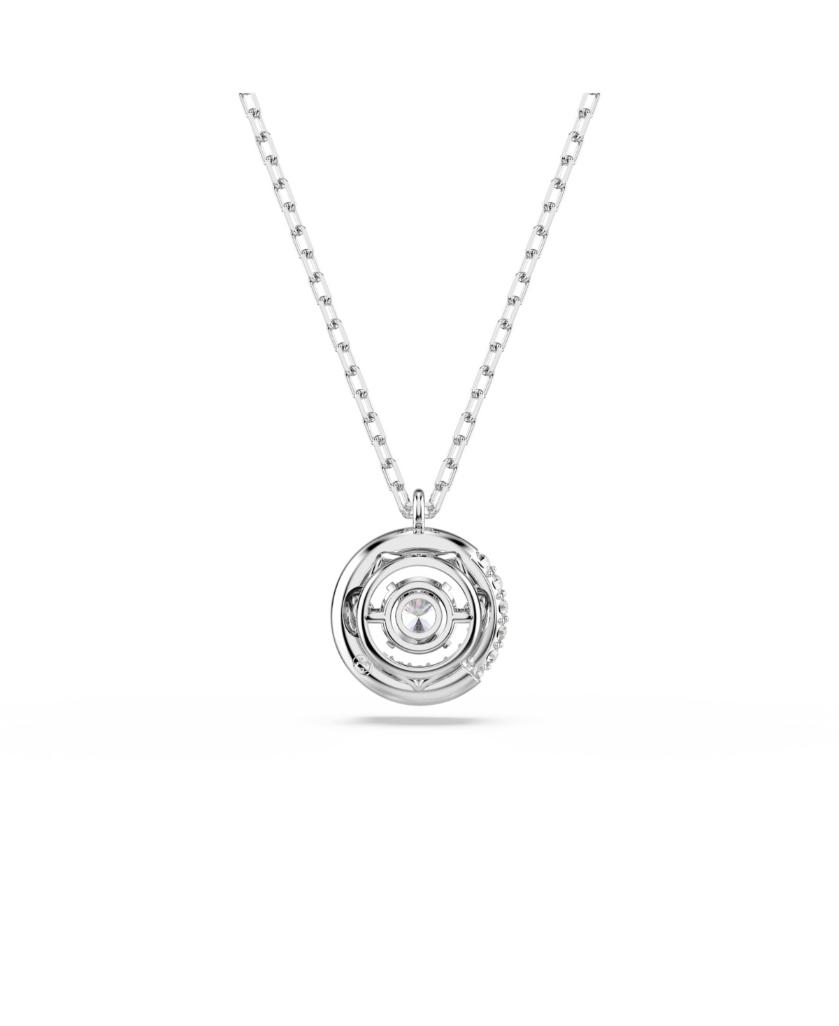 Swarovski Dextera Rhodium Plated Pendant Necklace In Metallic