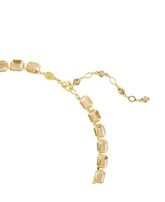 Millenia Gold-Tone Plated Tennis Necklace