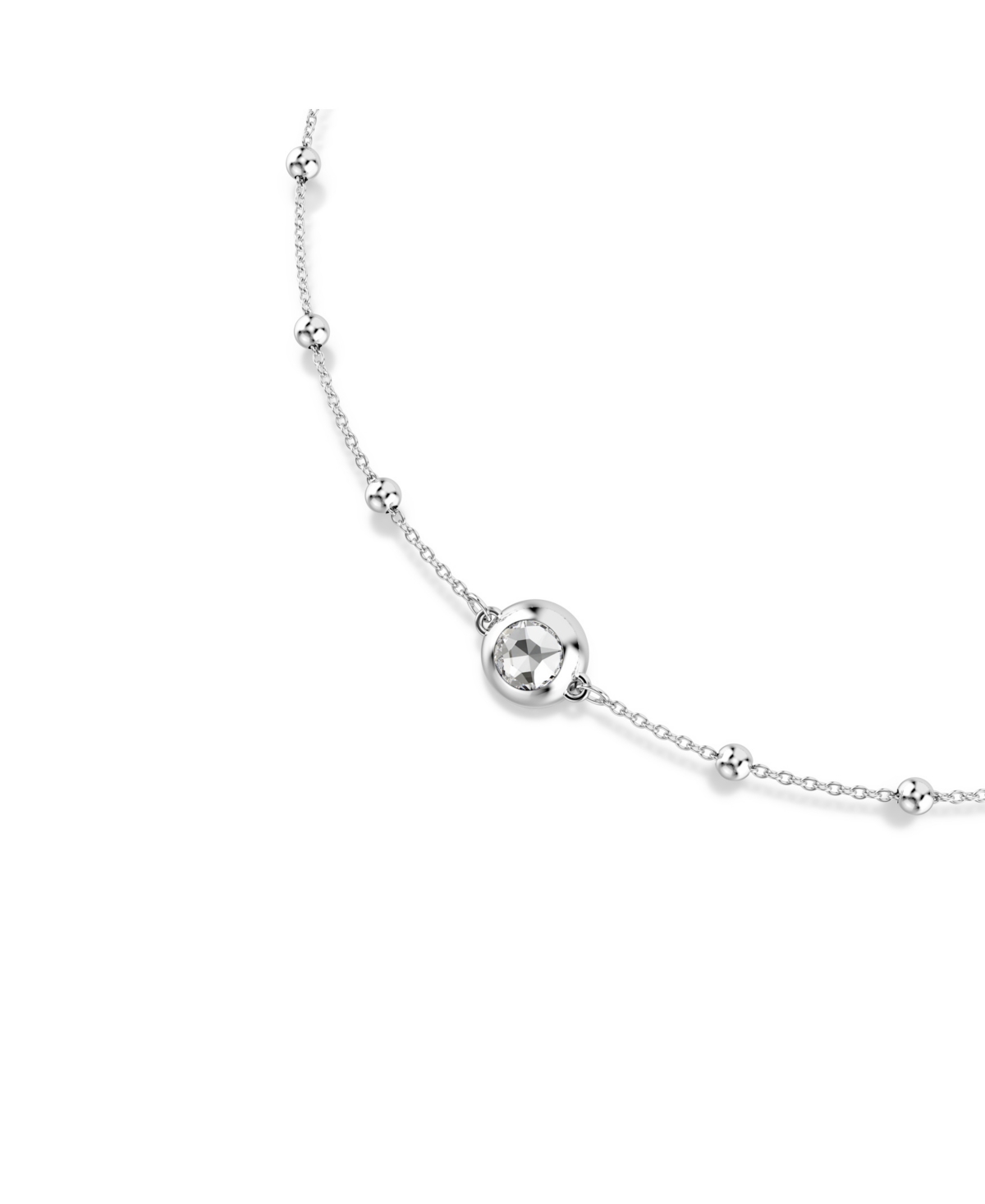 Swarovski Rhodium Plated Crystal Una Angelic Necklace In Silver