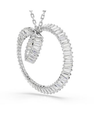 Matrix Rhodium Plated Pendant Necklace