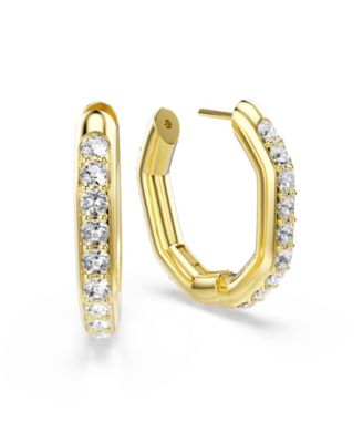Dextera  Rhodium Plated Hoop Earrings