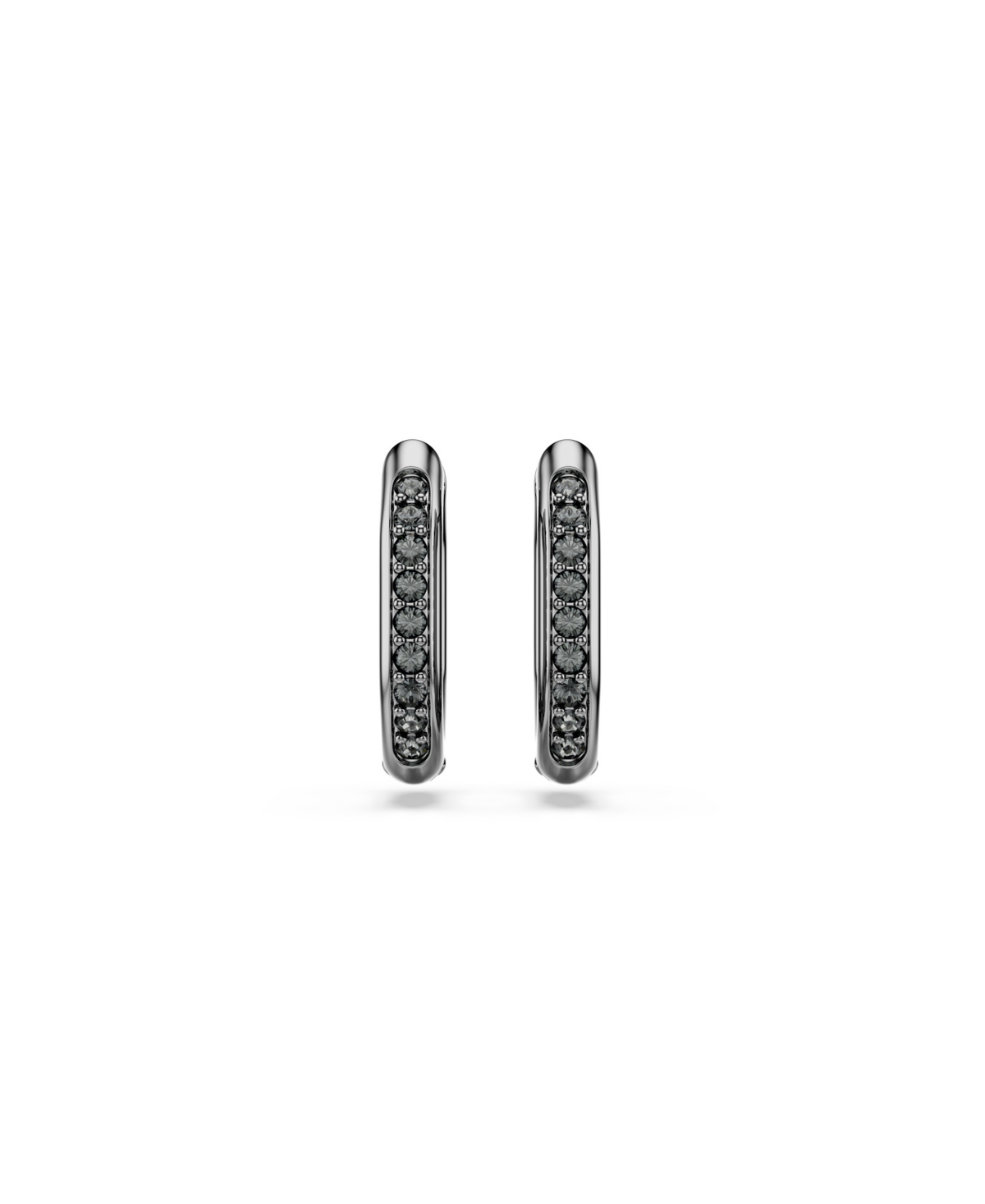 Swarovski Dextera Rhodium Plated Hoop Earrings In Metallic