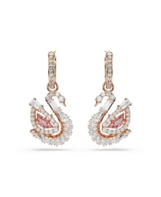Swan Pink Drop Earrings