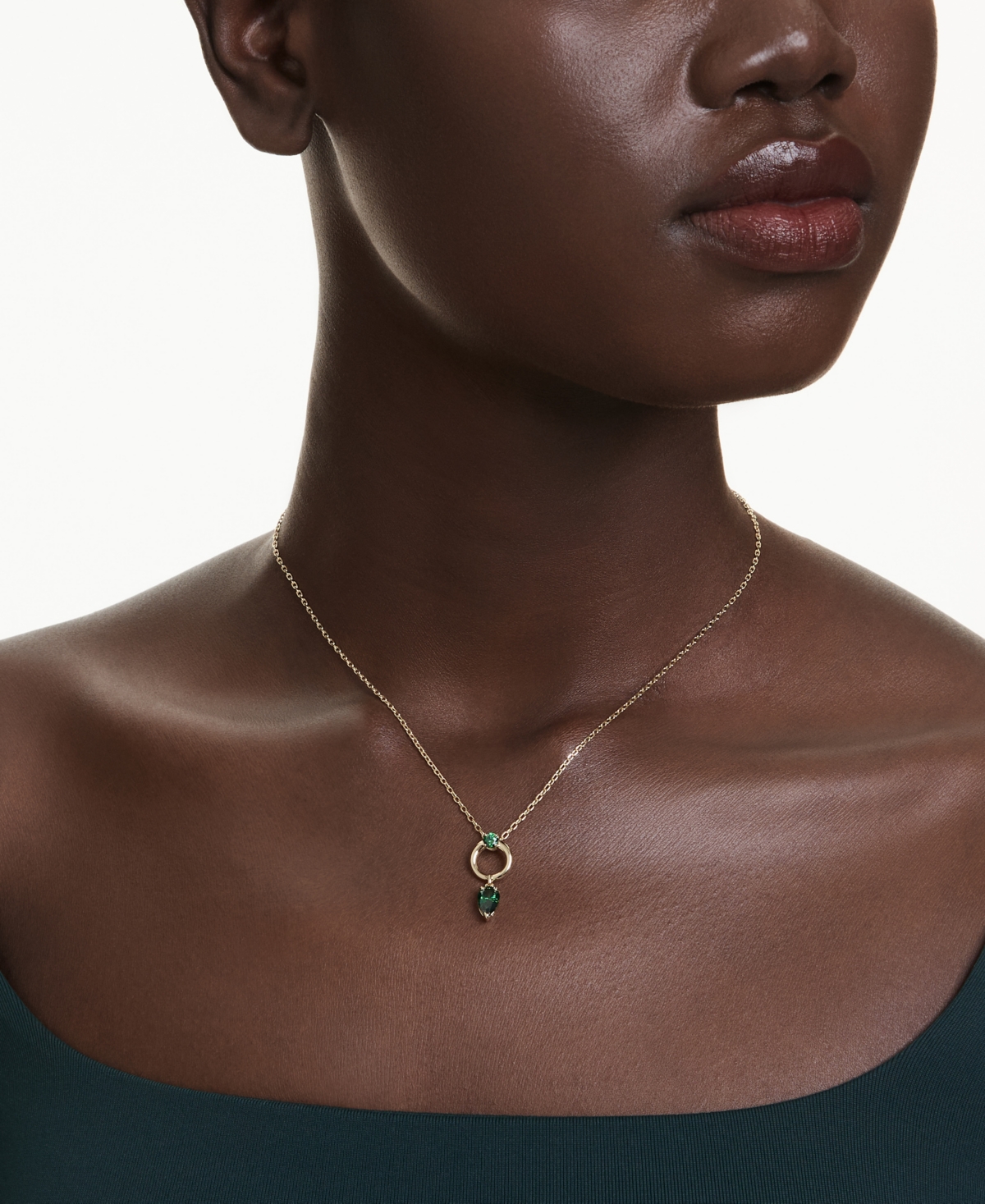 Swarovski Mesmera Gold-tone Plated Pendant Necklace In Multi