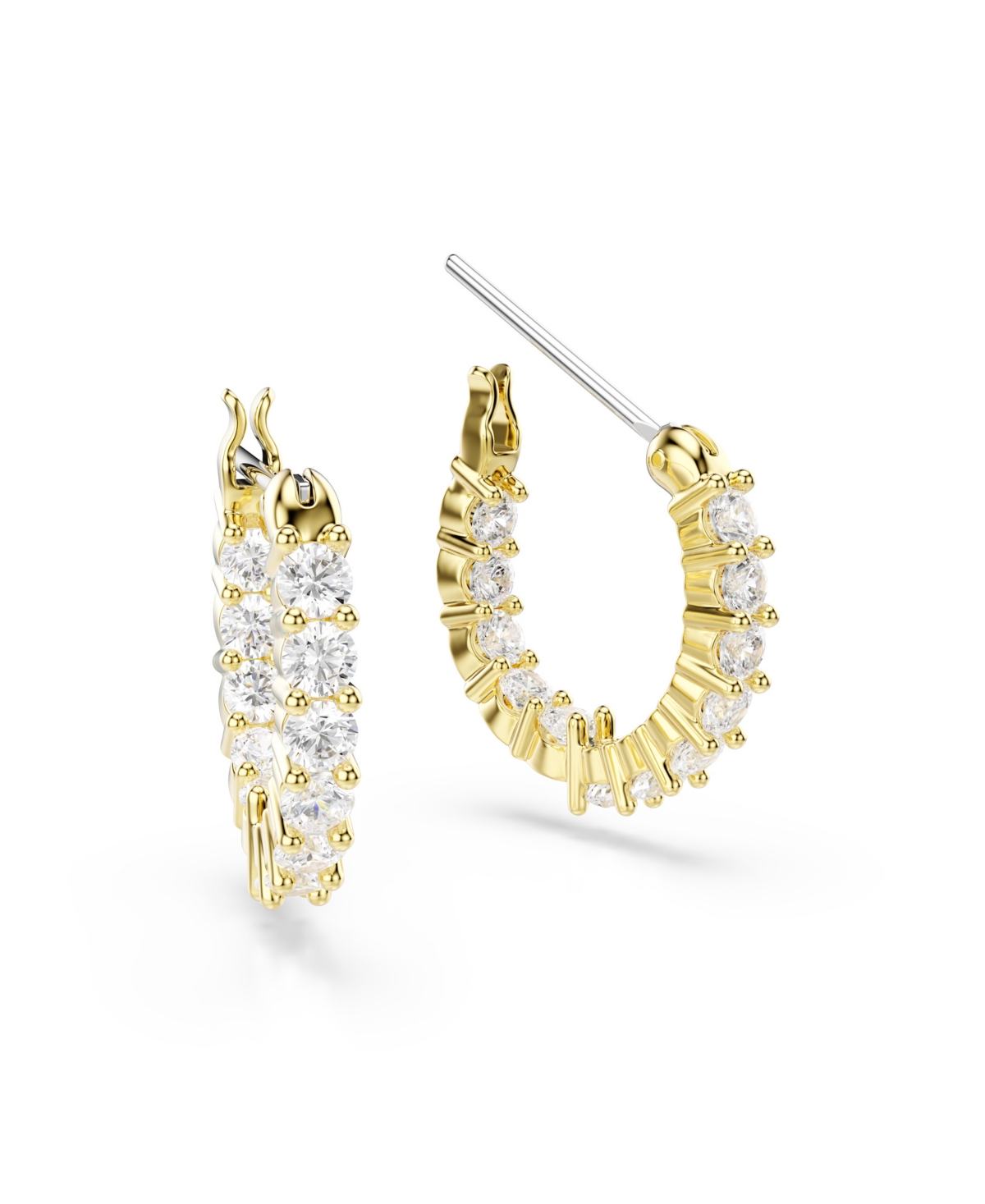 Swarovski Matrix Vittore Gold-tone Plated Hoop Earrings In Gold