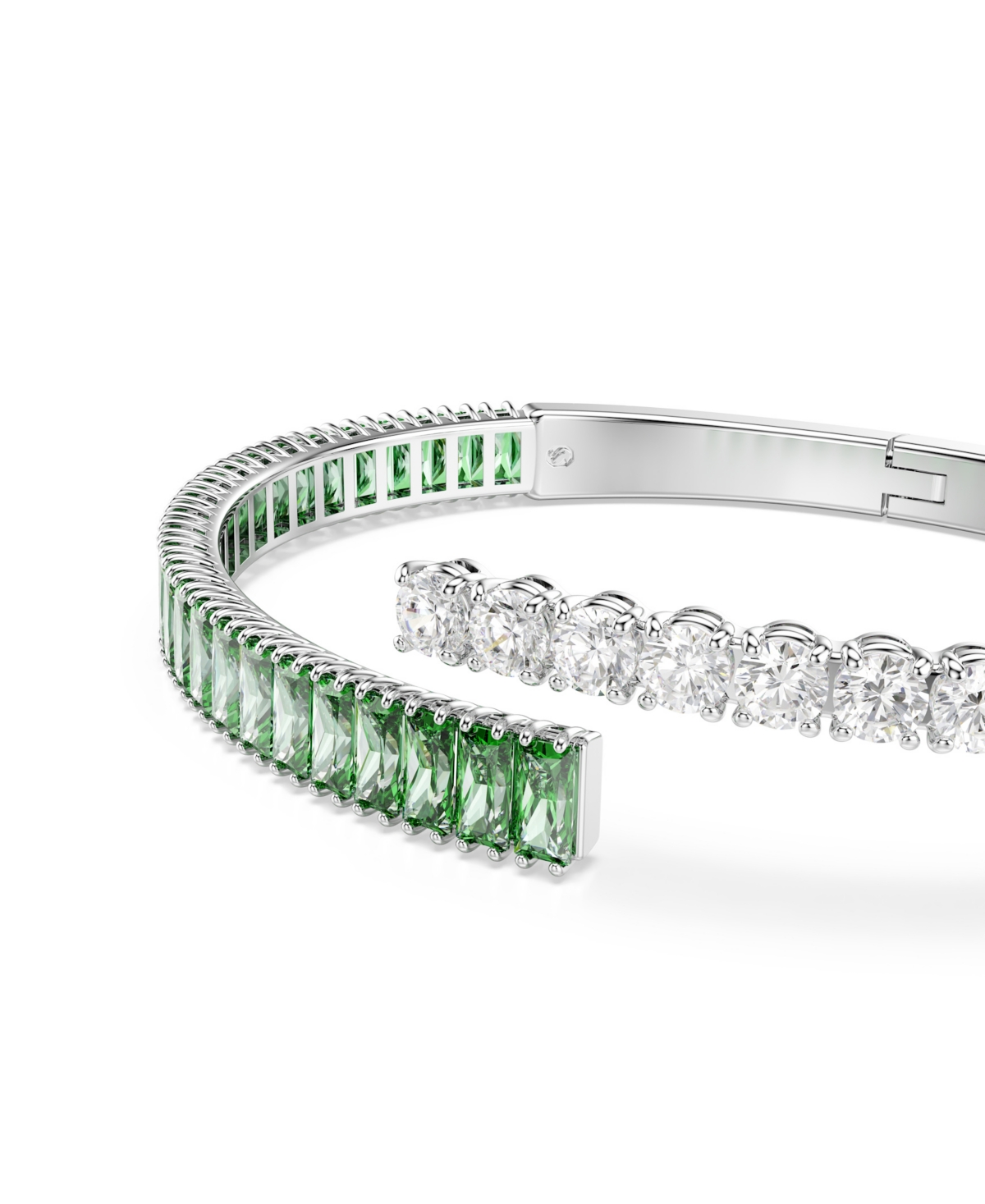Swarovski Matrix Emerald-stone White-stone Bracelet In Metallic