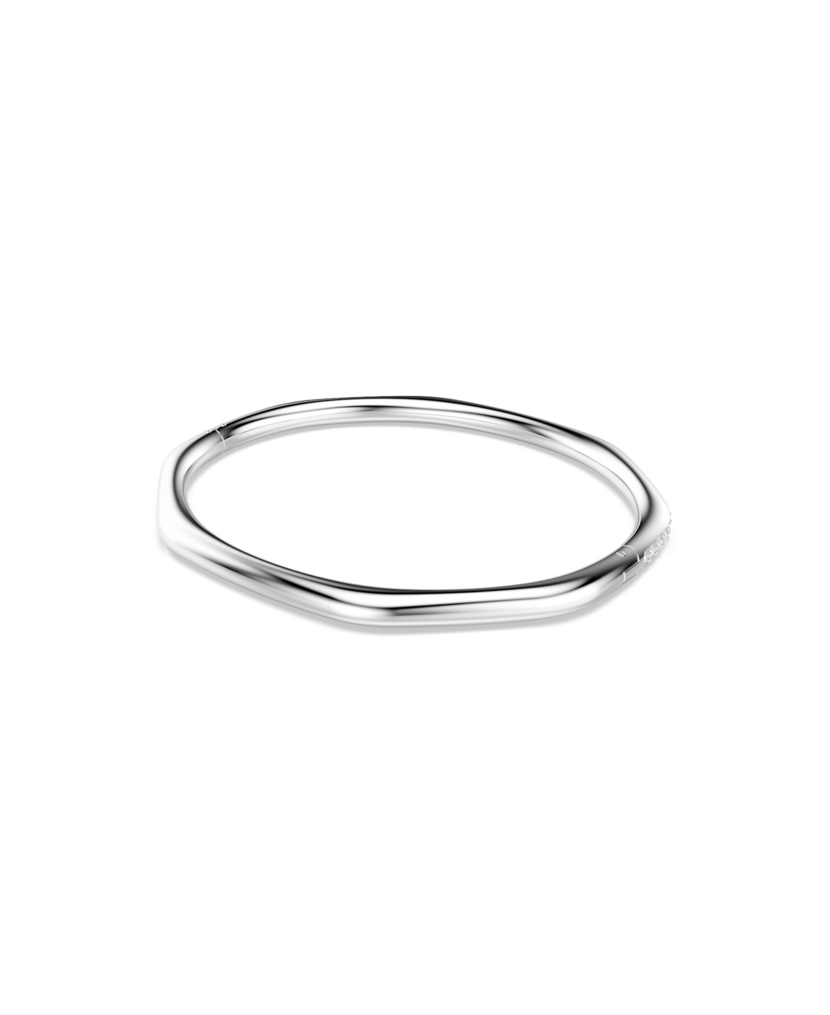 Swarovski Swaroski Dextera Rhodium Plated Bangle In Silver