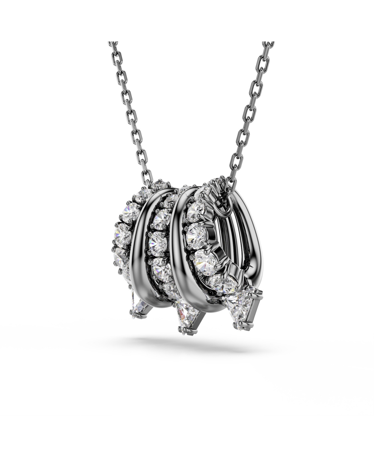 Swarovski Sublima Ruthenium Plated Pendant Necklace In Gray