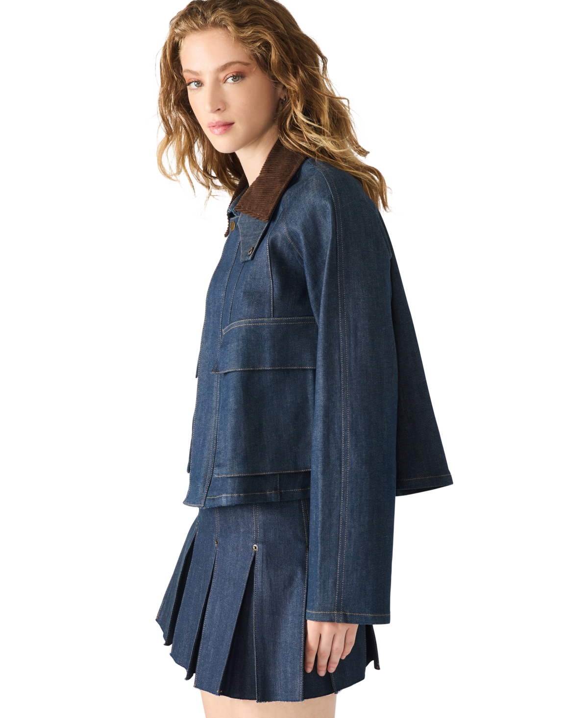 Steve Madden Justina Jacket In Blue