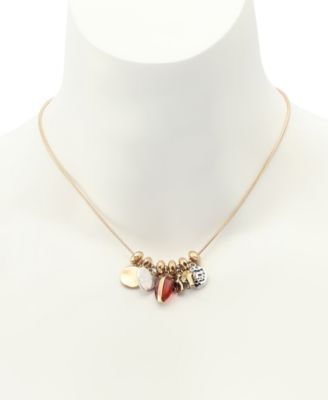 Gold Heirloom Charms Bib Necklace