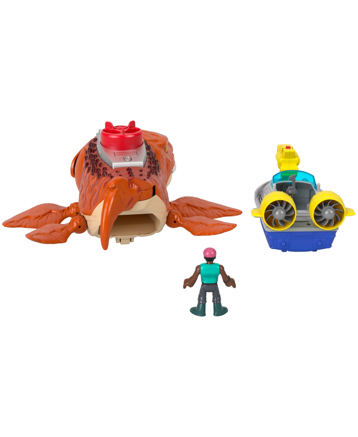 Imaginext Fisher-price Jurassic World Rebirth Aquachomp Chase Mosasaurus Dinosaur Toy Playset In Multi