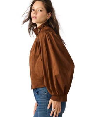 Women's&nbsp;Faux Suede Deirdra High Collar Jacket