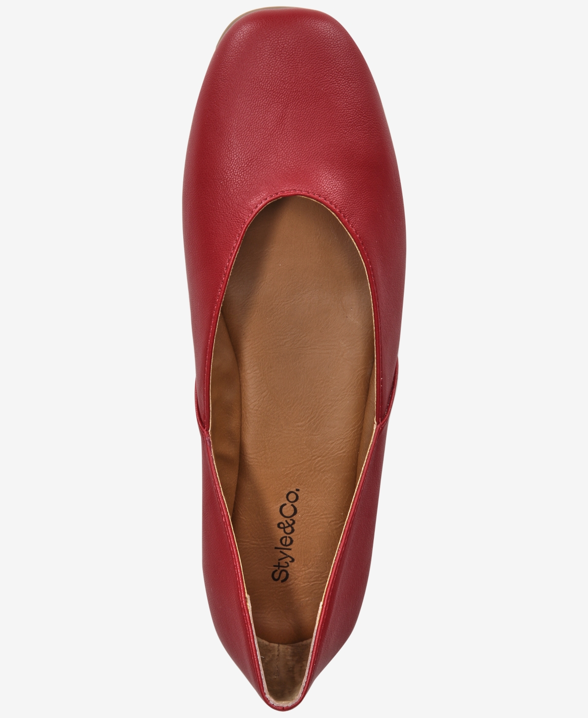 Style & Co Women's Ashtonn Snip Toe Ballet Flats, Exclusively At Macy's In Red