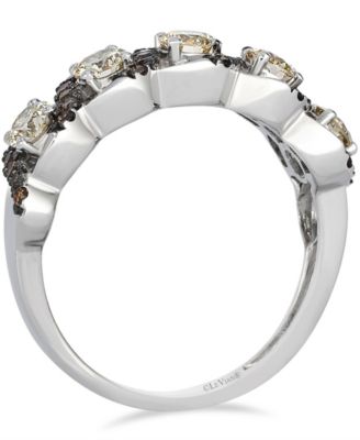 Nude Diamond (0.78 ct. t.w.) and Chocolate Diamond ( 0.22 ct. t.w.) Ring in 14K Vanilla Gold