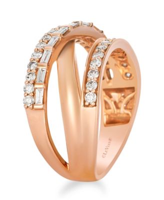 Vanilla Diamond (0.19 ct. t.w.) and Nude Diamond (0.64 ct. t.w.) Ring in 14K Strawberry Gold