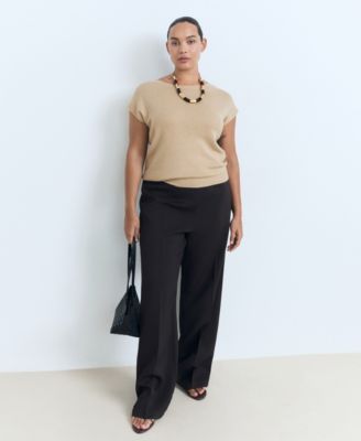 Women's Short-Sleeved Fine-Knit Sweater