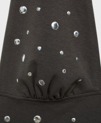 Women's Metallic Appliques Halter Top