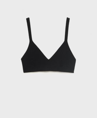 MANGO - Women's Knitted Crop Top