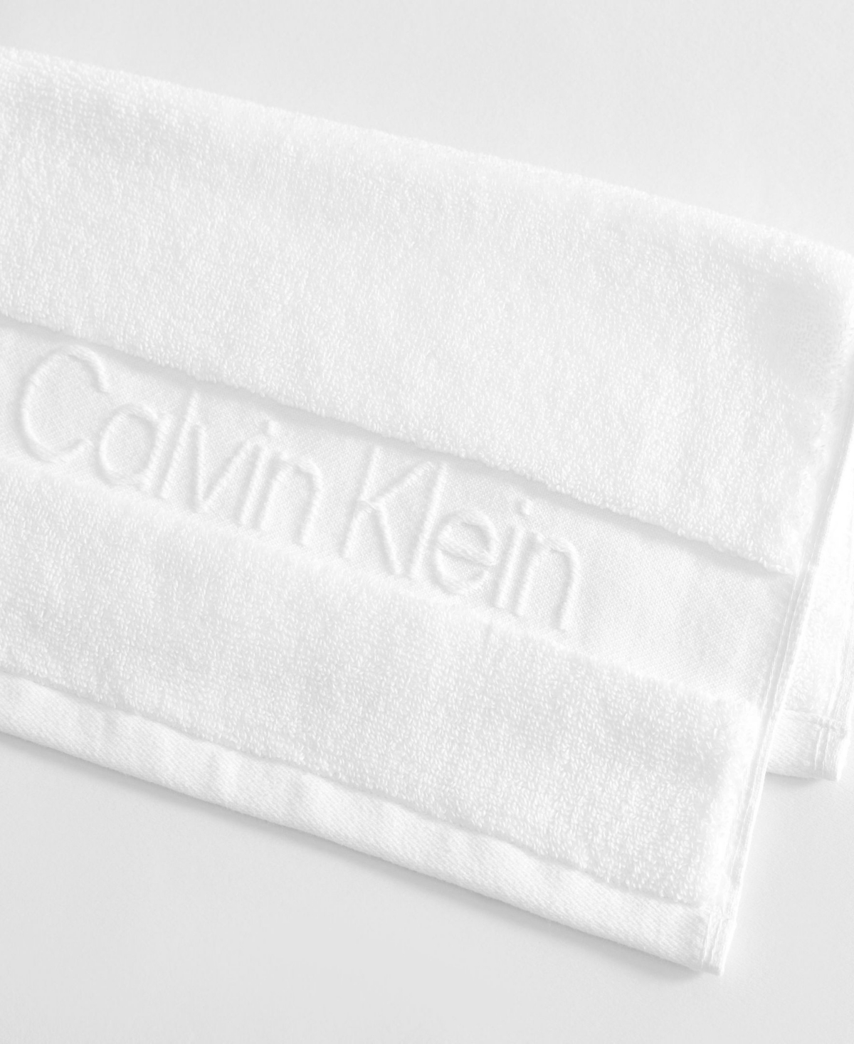 Calvin Klein Iconic Cotton Jacquard Washcloth, 13" x 13"