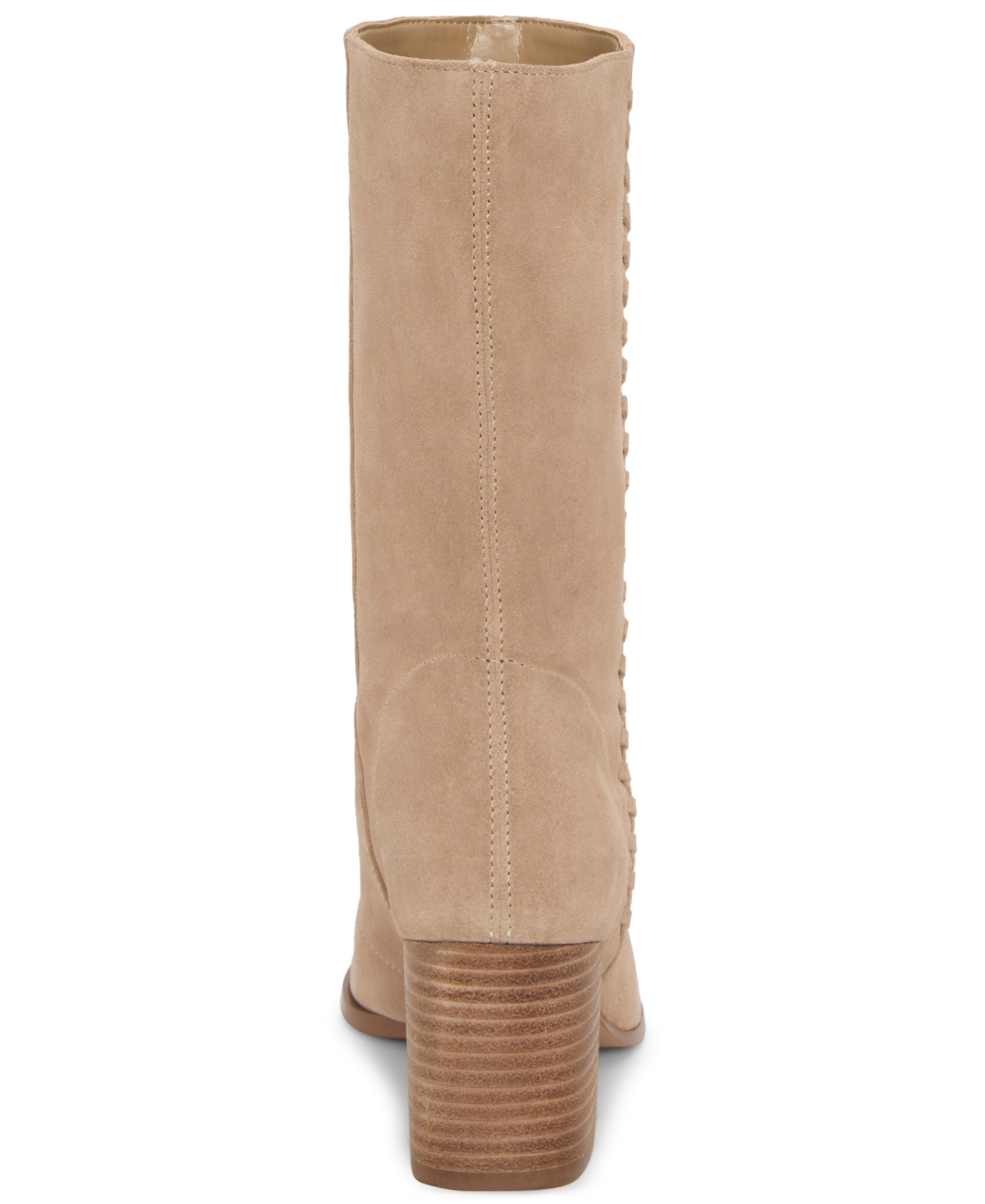 Vince Camuto Lorrys Whipstitch Block Heel Boot In Brown