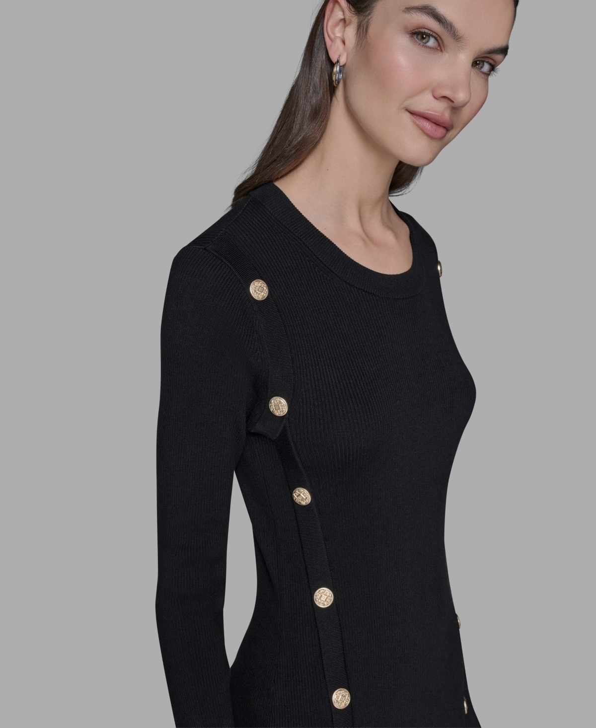 Karl Lagerfeld Paris Women's Long Sleeves Bodycon Dress
