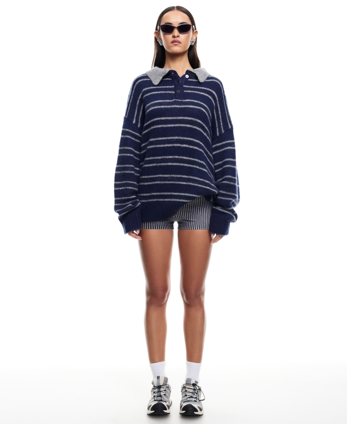 Lioness Women's Knit Button-front Sweater In Blue