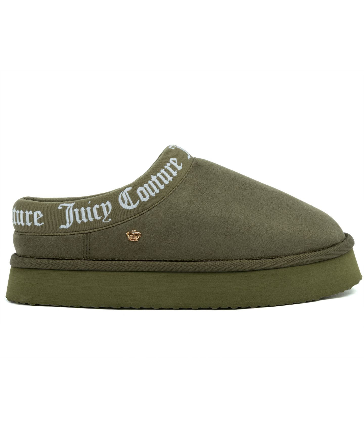 Женские тапочки Juicy Couture Oney Closed Toe Slippers, цвет: Оливковый — фото 2