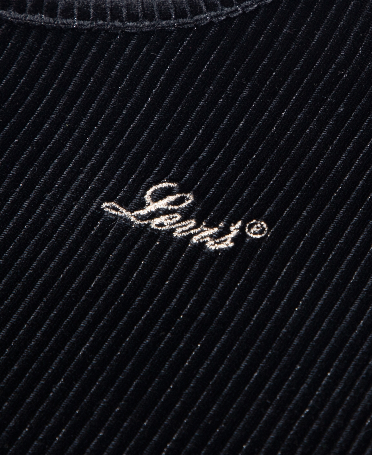 Levi's Little Girls 2-piece Long Sleeve Top And Wide Pants Velour Set In Black