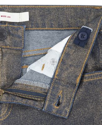 Big Girls Metallic Wide Leg Jeans