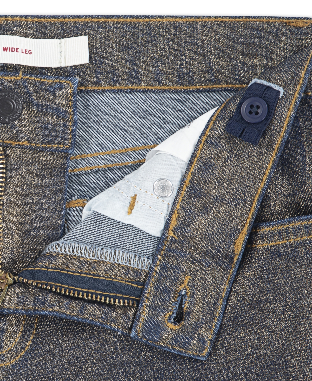 Levi's Big Girls Metallic Wide Leg Jeans