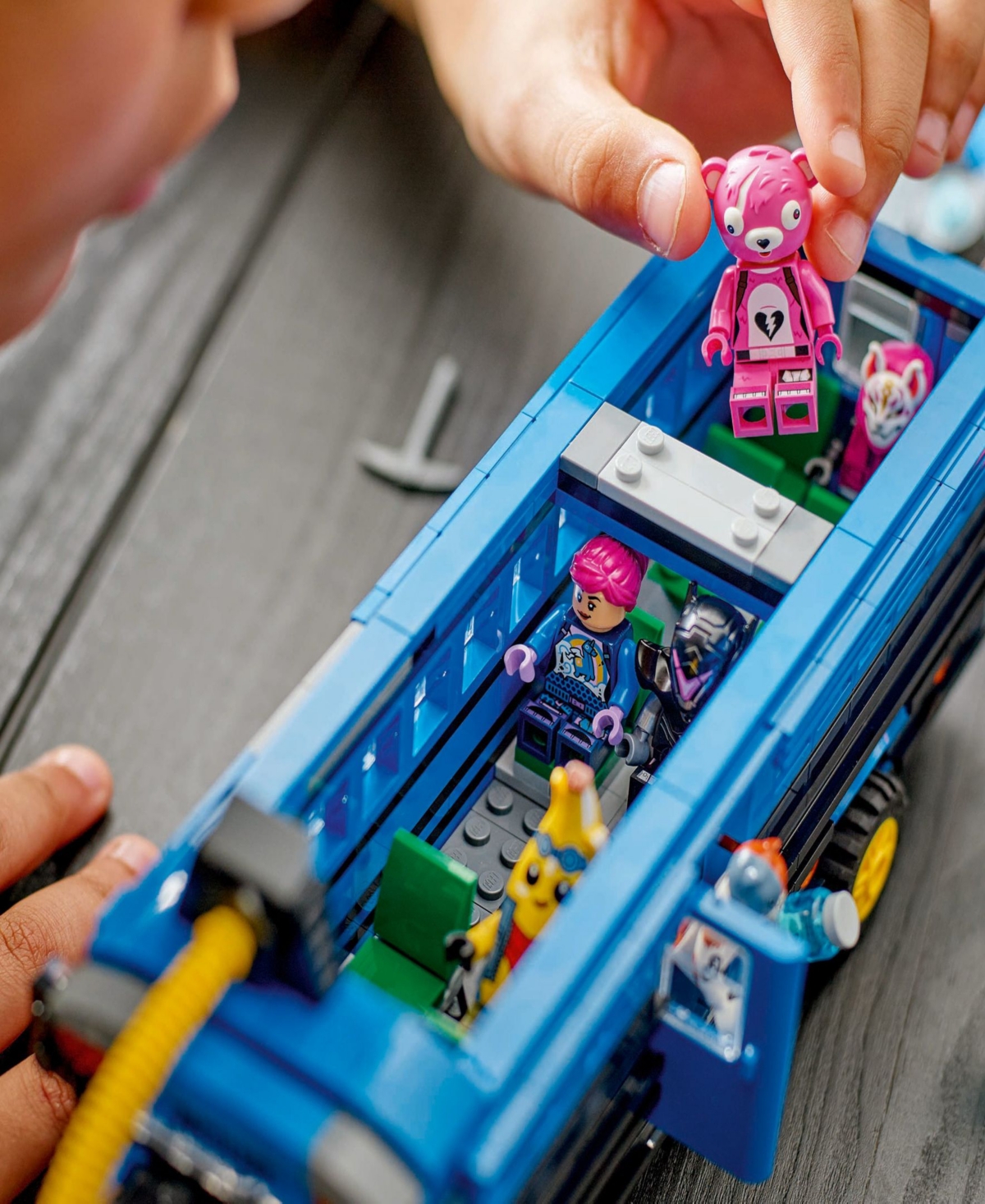 Lego Fortnite Battle Bus Video Game Toy In Blue