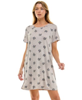 Women's Short Sleeve Printed Sleepshirt