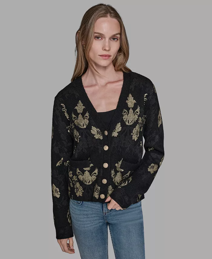 Women's Foil Floral Print Sweater